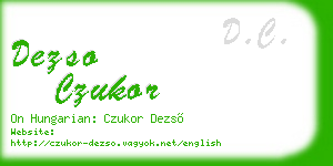 dezso czukor business card